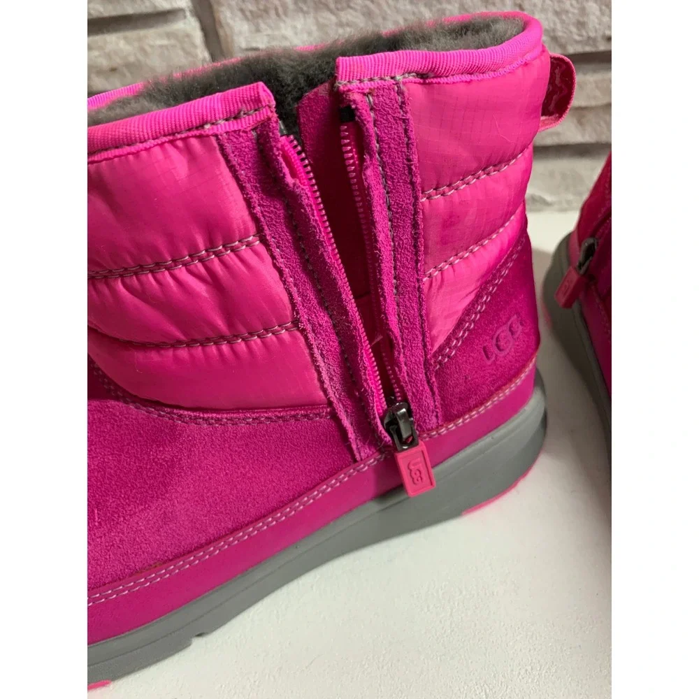 UGG Yose Puffer Boot Pink Rose Waterproof Snow Boots 1130439K Kids 6 Womens 8